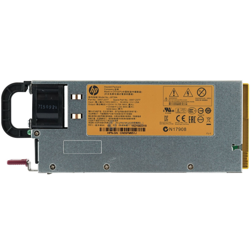 J9739A HP 165W POWER SUPPLY FOR HP PROCURVE 2920