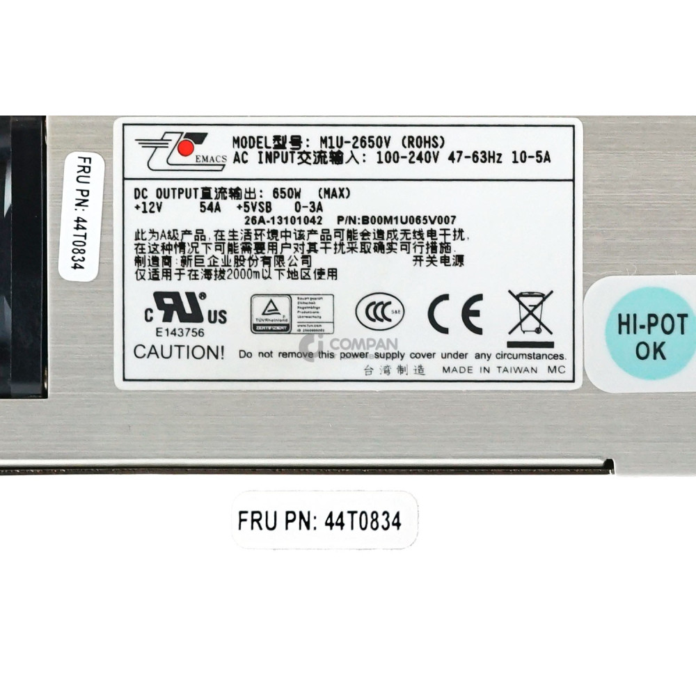 44T0834 IBM 650W POWER SUPPLY FOR FLASHSYSTEM 810 M1U-2650V