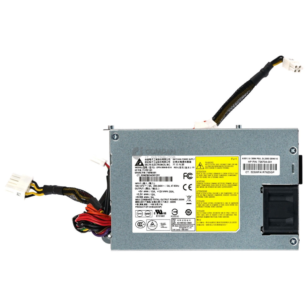 718785-001 HP 300W POWER SUPPLY FOR HP PROLIANT DL320E G8 V2