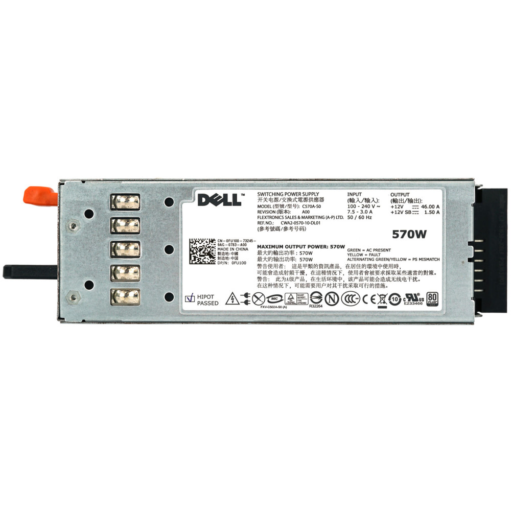 DELL POWER SUPPLY 570W FOR R710 T610 G11