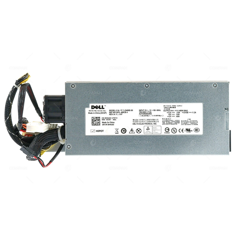 H410J DELL 480W POWER SUPPLY NON HOT PLUG FOR DELL POWEREDGE R410 R510 G11