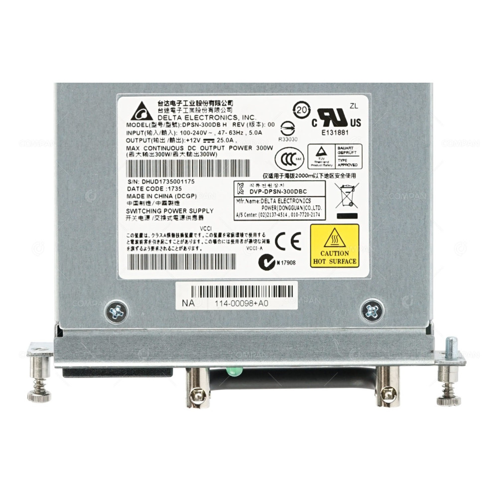 114-00098 NETAPP 300W PORT SIDE EXHAUST POWER SUPPLY FOR NETAPP CN1610