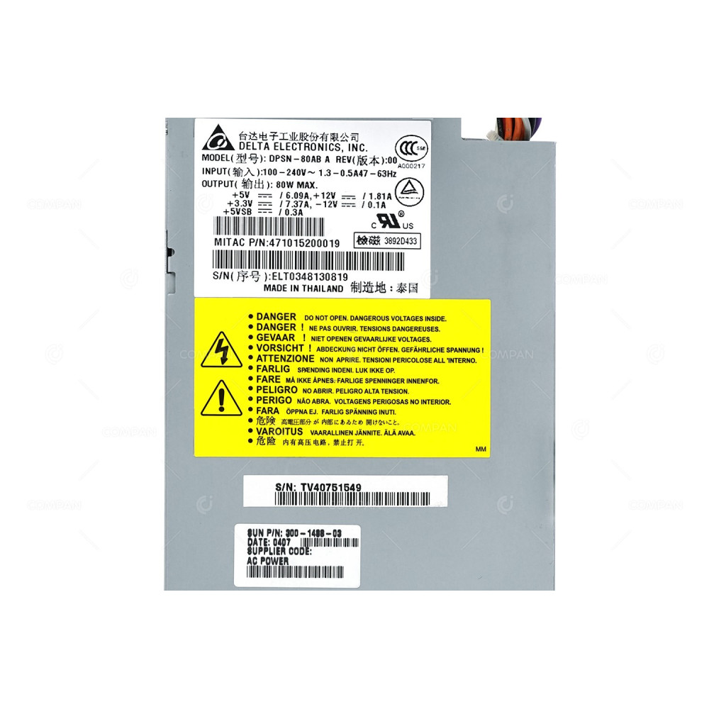 300-1488-03 SUN 80W POWER SUPPLY FOR SUNFIRE V100 DPSN-80AB