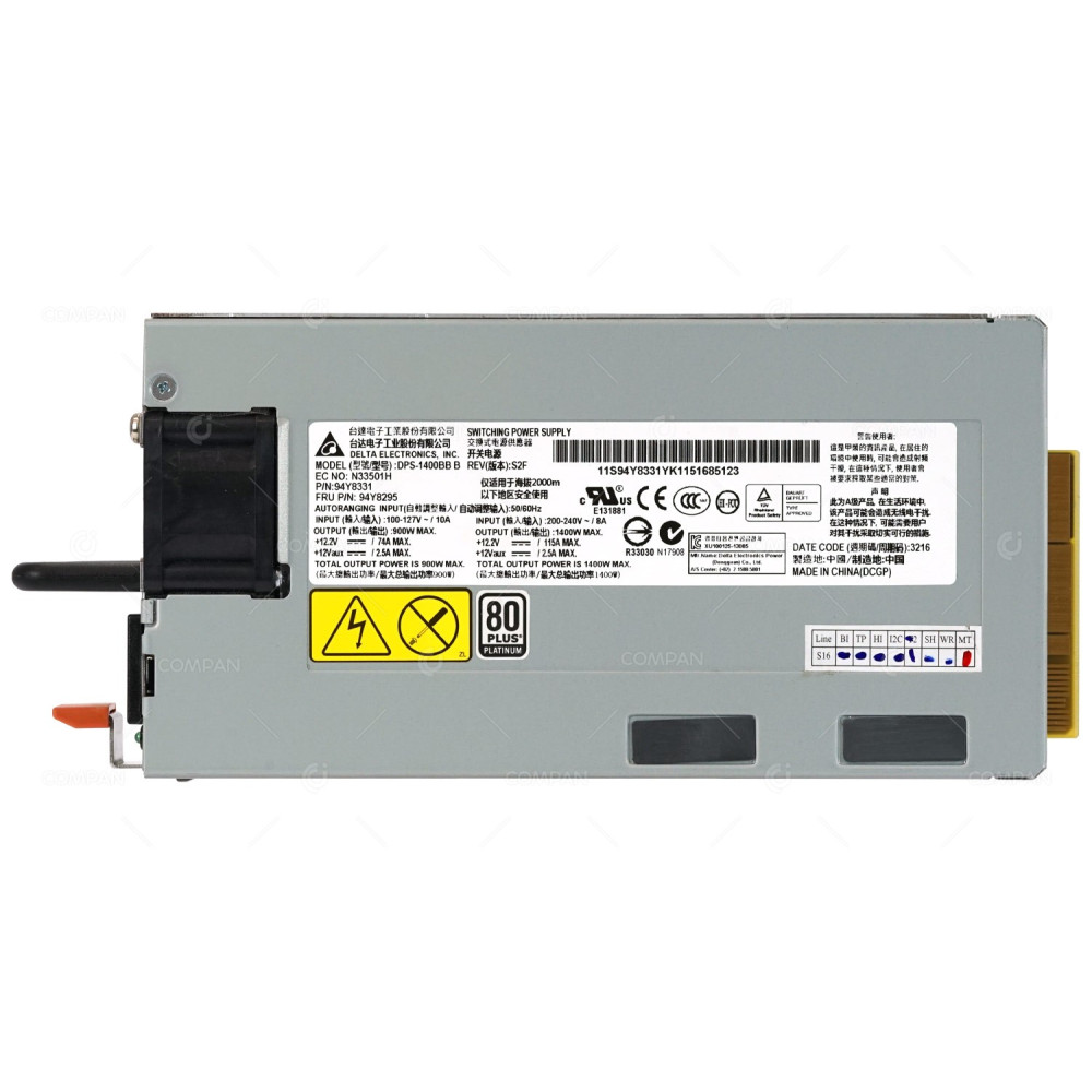 94Y8295 IBM 1400W  PLATINUM PSU FOR IBM SYSTEM X3750 X3850 X3950 X6
