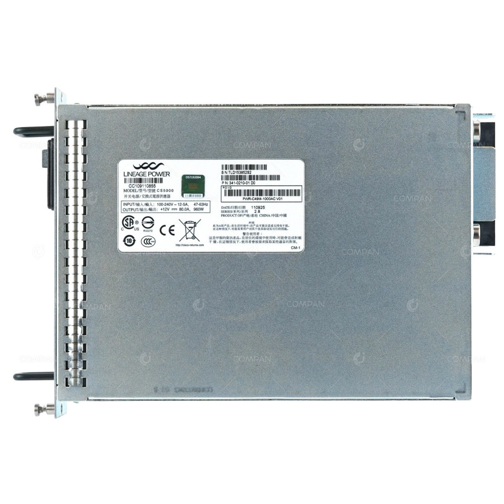 PWR-C49M-1000AC CISCO 960W POWER SUPPLY FOR WS-C4900M