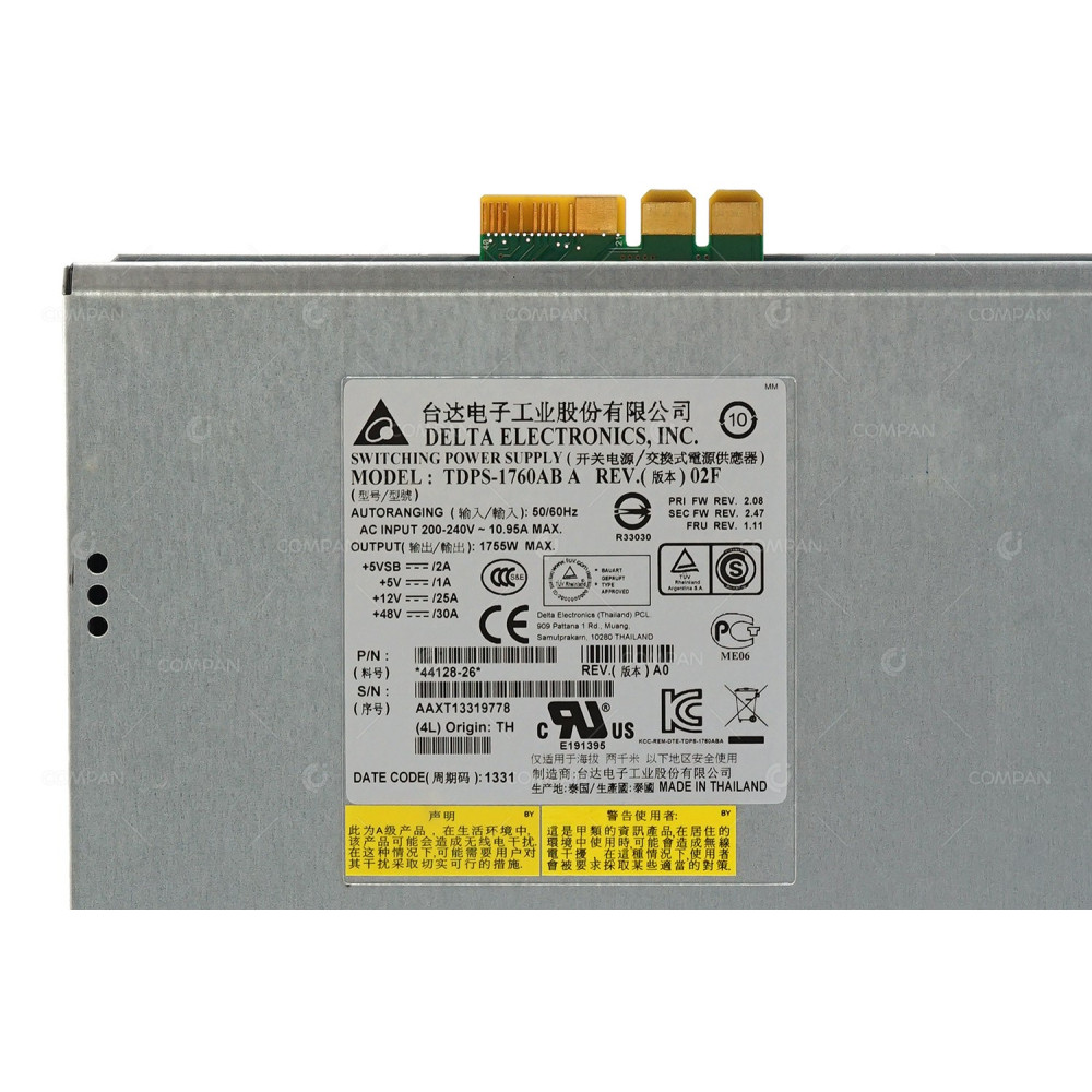 48564-00 NETAPP 1755W AC SWITCHING POWER SUPPLY FOR NETAPP DE6600