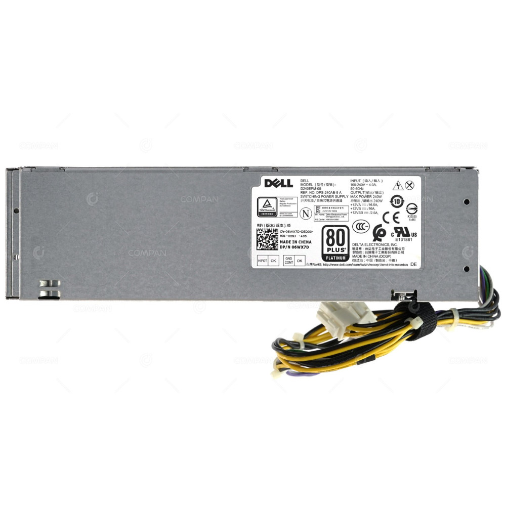 6WX7D DELL 240W PSU 80 PLUS PLATINUM FOR DELL OPTIPLEX, PRECISION, INSPIRON