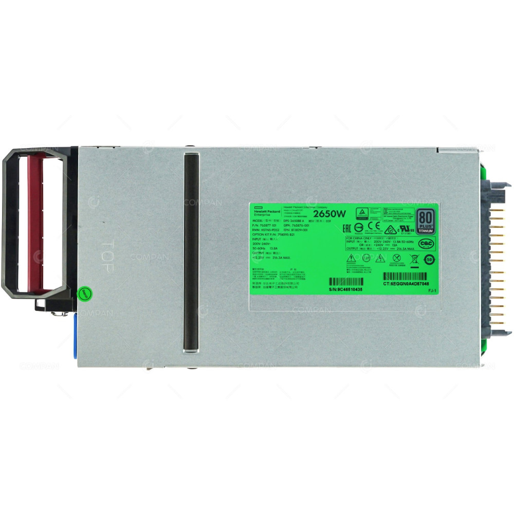 813829-001 HPE 2650W 80+ TITANIUM AC POWER SUPPLY FOR HPE SYNERGY 12000 FRAME