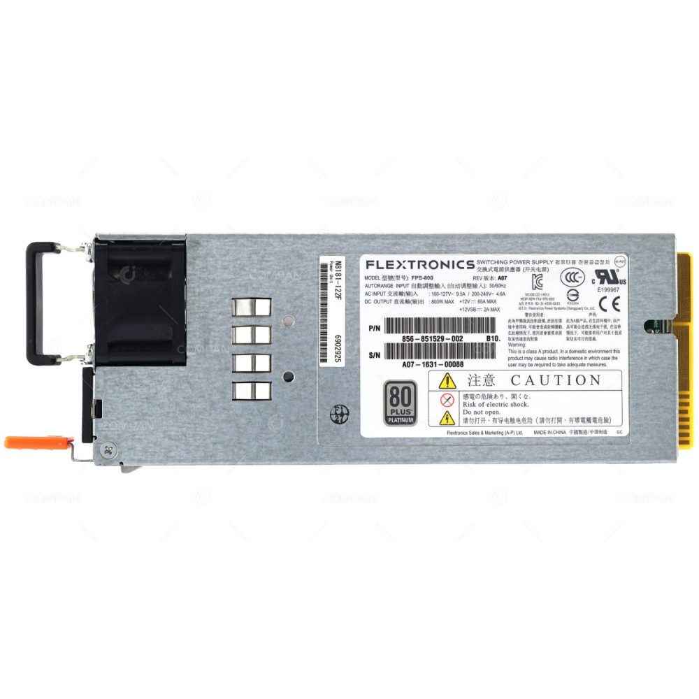 856-851529-002 NEC 800W POWER SUPPLY 80 PLUS PLATINUM FOR NEC EXPRESS5800