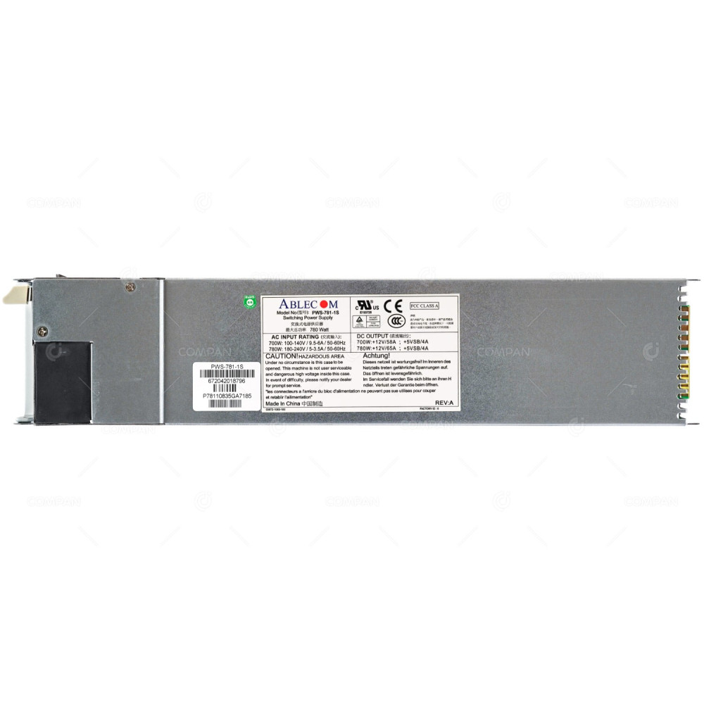 PWS-781-1S SUPERMICRO 780W POWER SUPPLY FOR SUPERMICRO CSE-808T-780B