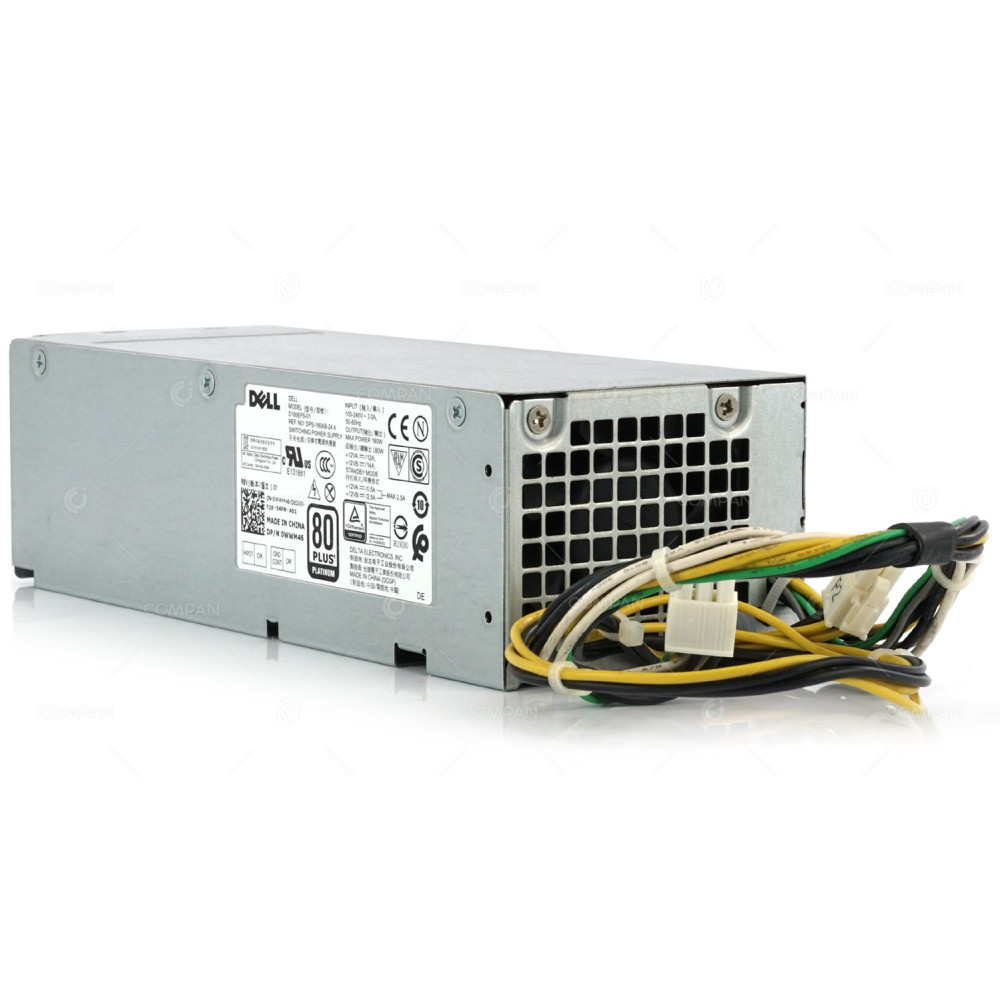 WWM46 DELL 180W POWER SUPPLY FOR OPTIPLEX 3050, 5050, 7050 0WWM46, D180EPS-01, DPS-180AB-24