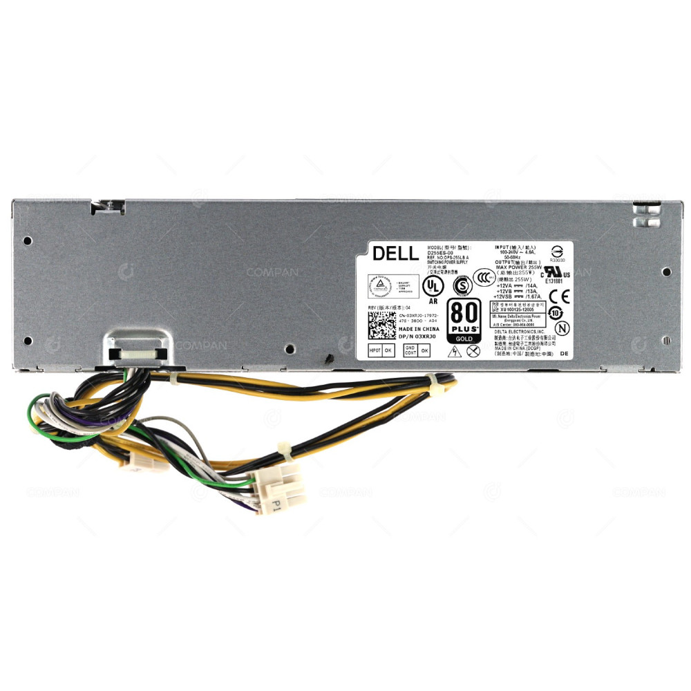 3XRJ0 DELL 255W PSU 80+ GOLD WITH 4 PIN AND 8 PIN CONNECTOR
