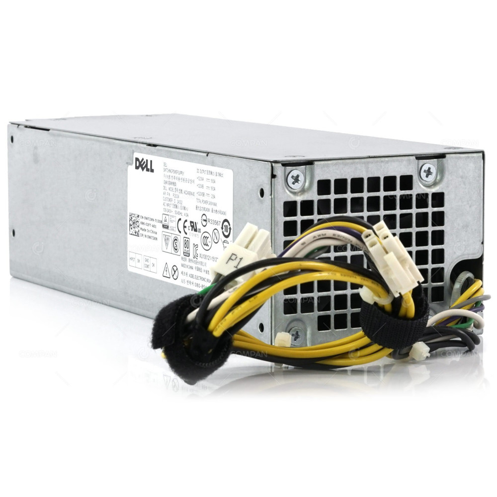 W72XN DELL 240W POWER SUPPLY 80 PLUS BRONZE WITH 4 PIN CONNECTOR AND 8 PIN CONNECTOR FOR OPTIPLEX 3020 3050 5040 7010 7040 7050 9010 0W72XN, AC240EM-00, PCE004