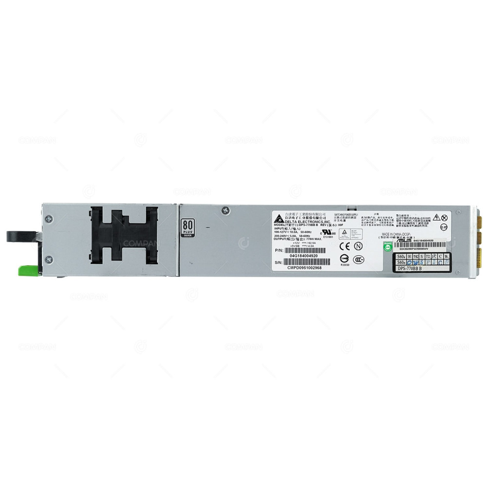 04G184004920 ASUS DELTA 770W 80+ SILVER POWER SUPPLY FOR RS702D-E6, RX200