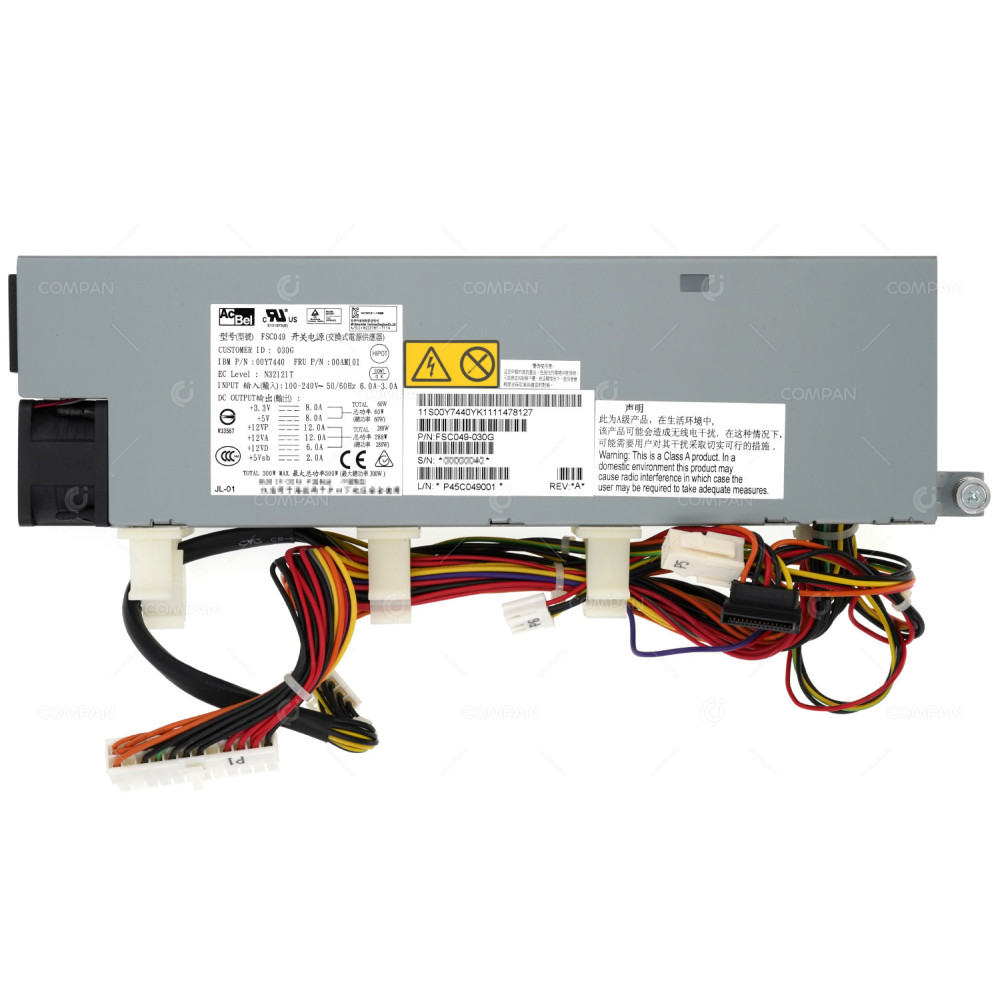 00AM101 IBM 300W AC POWER SUPPLY FOR X3250 M5 00Y7440, FSC049