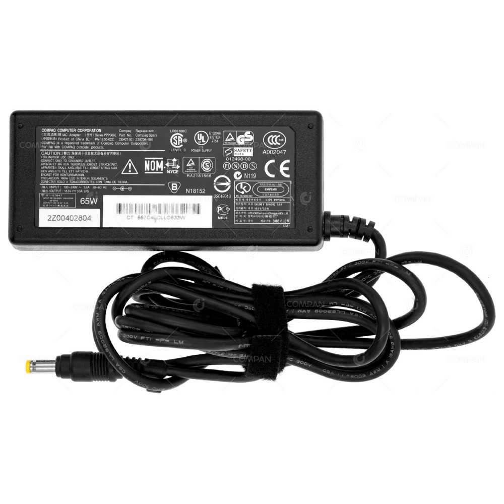 239427-001 HP COMPAQ 65W 18.5V 3.5A AC/DC ADAPTER 239704-001, PPP009L, PA-1650-02C