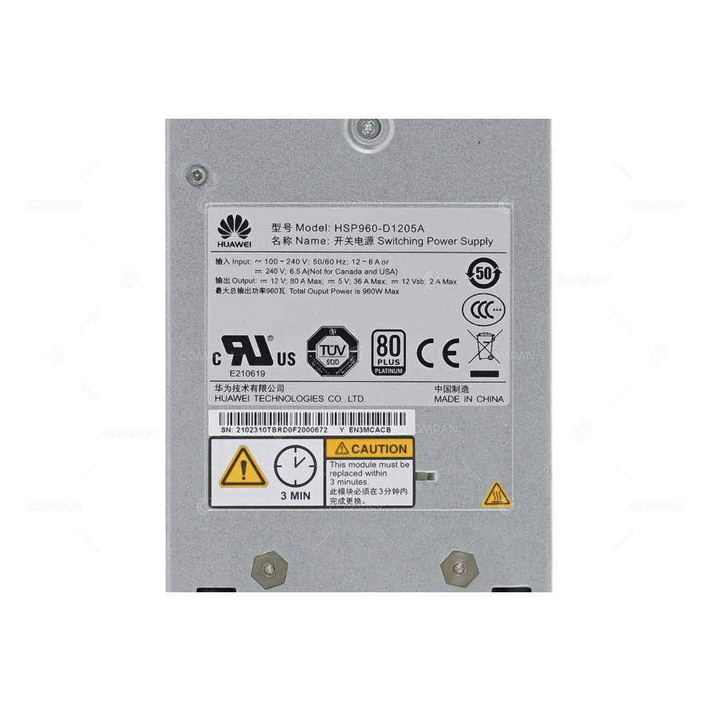 EN3MCACB HUAWEI 960W POWER SUPPLY FOR OCEANSTOR 5500 V3 HSP960-D1205A,