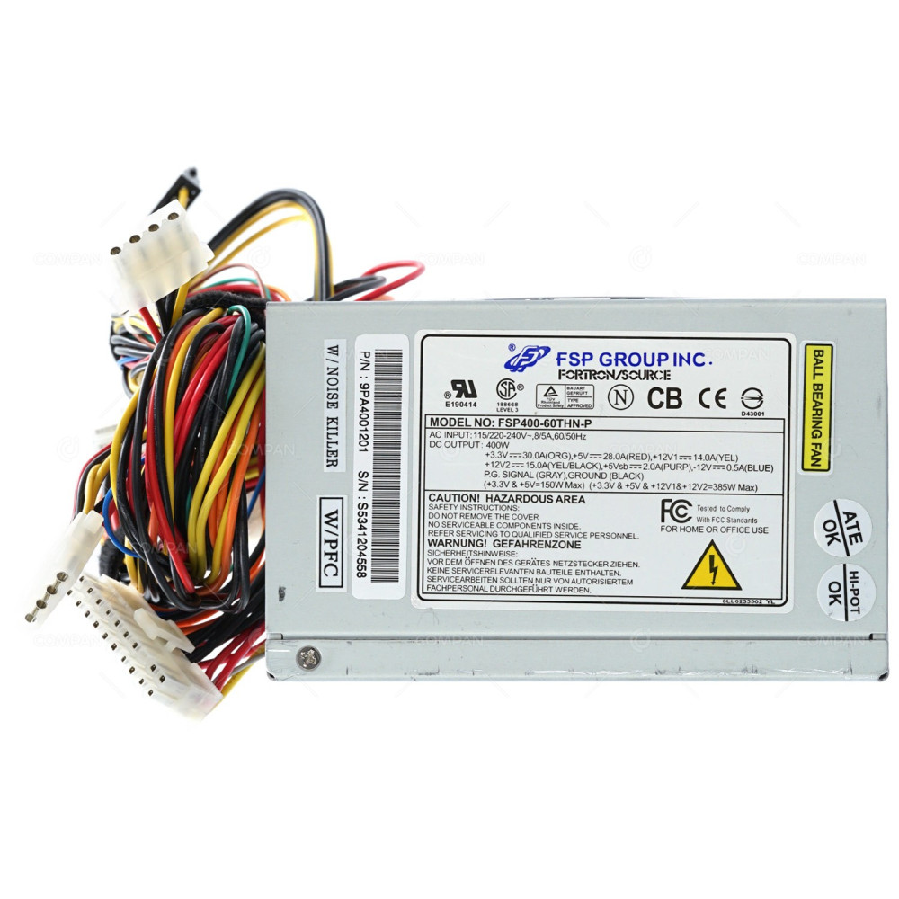 FSP400-60THN-P FSP 400W ATX 20+4 PIN 4X MOLEX POWER SUPPLY 9PA4001201