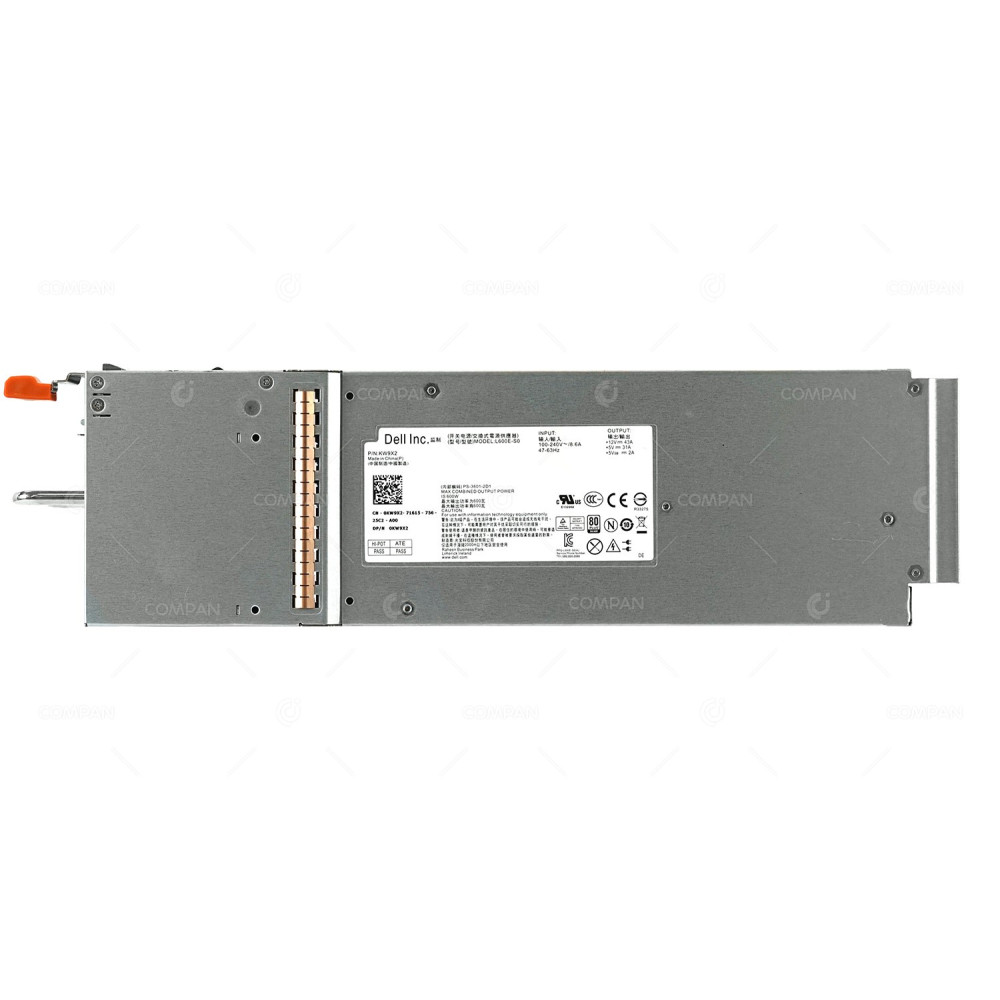 KW9X2 DELL 600W POWER SUPPLY 80+ SILVER FOR SC400 MD12X0 MD14X0 MD32X0 MD38X0