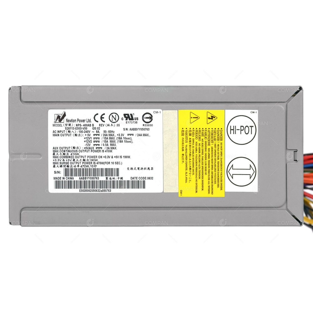 S26113-E503-V50 FUJITSU 470W POWER SUPPLY FOR TX150 S4 S5 NPS-400AB