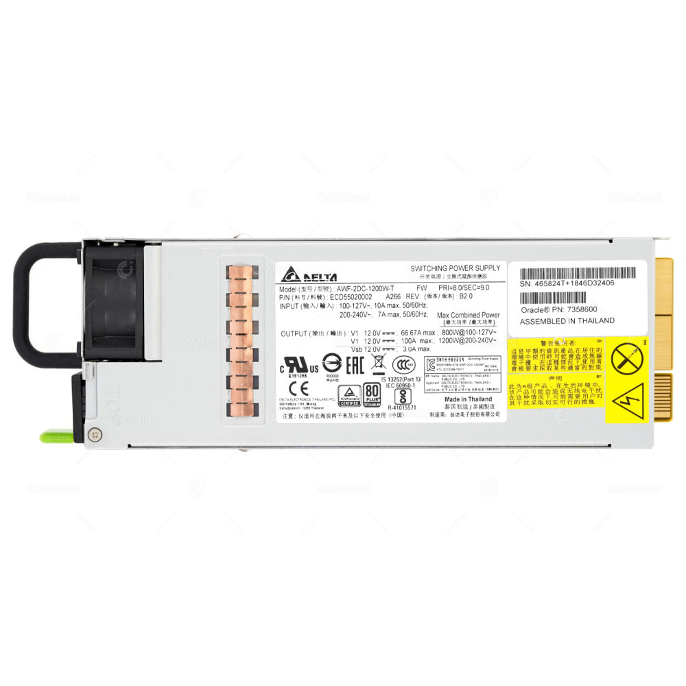 7358600 SUN ORACLE 1200W PSU FOR SUN S7-2 SPARC SYSTEMS