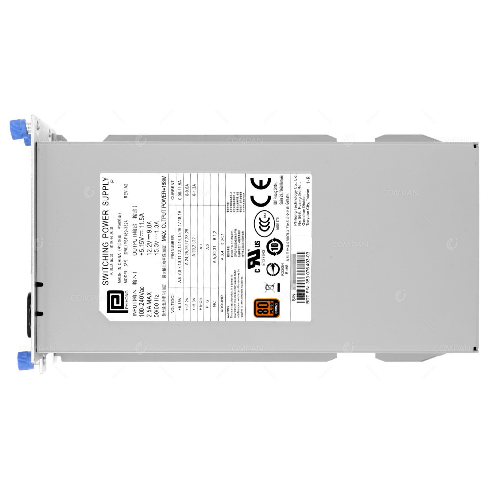 353 076 403-03  FUJITSU 188W AC POWER SUPPLY FOR FUJITSU ETERNUS LT40 S2 LIBRARY