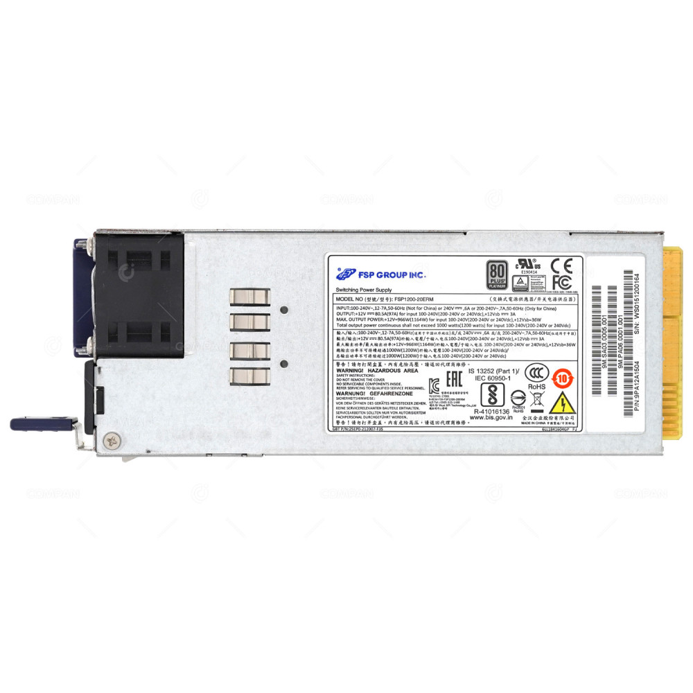 25EP0-212007-F3S  GIGABYTE 1200W PLATINUM SWITCHING POWER SUPPLY FOR R282-Z90