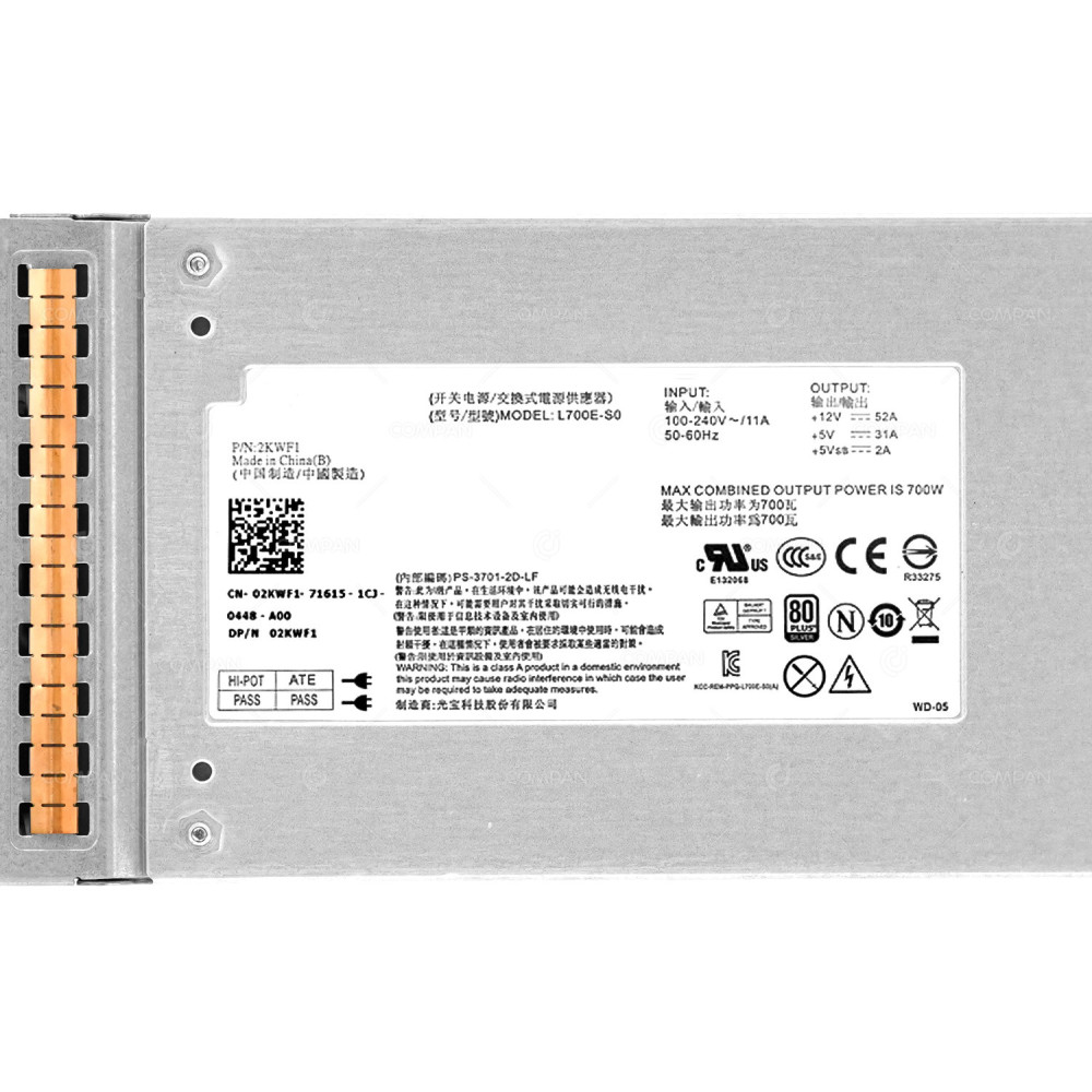2KWF1  DELL 700W POWER SUPPLY FOR PS4100 SC100 SC200 SC220