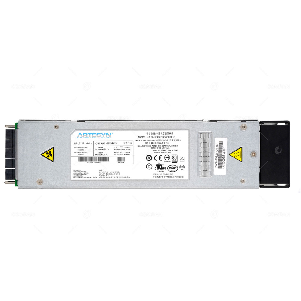 PWR-3KT-AC-RED  ARISTA SPARE 3KW TITANIUM AC POWER SUPPLY FOR 7300 AND 7500N SERIES