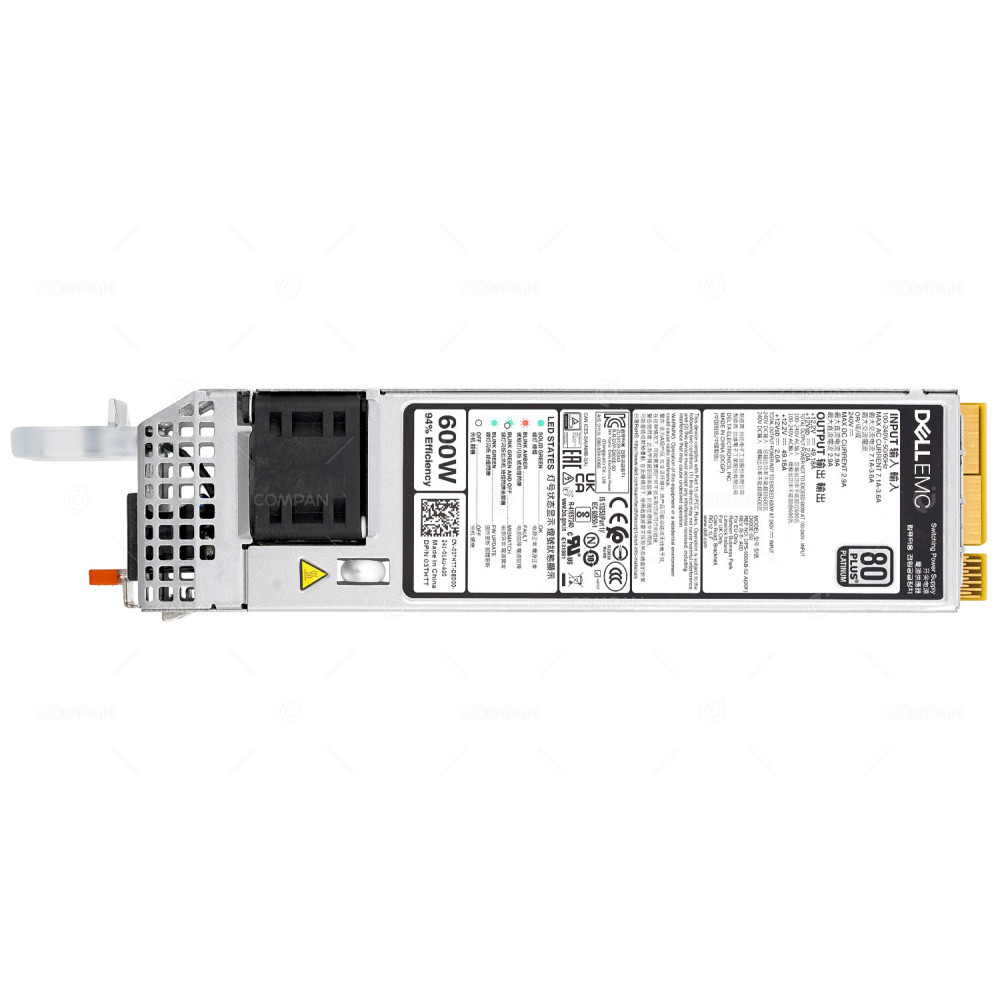 3THTT  DELL 600W 80 PLUS PLATINUM 100-240V SWITCHING POWER SUPPLY FOR POWEREDGE