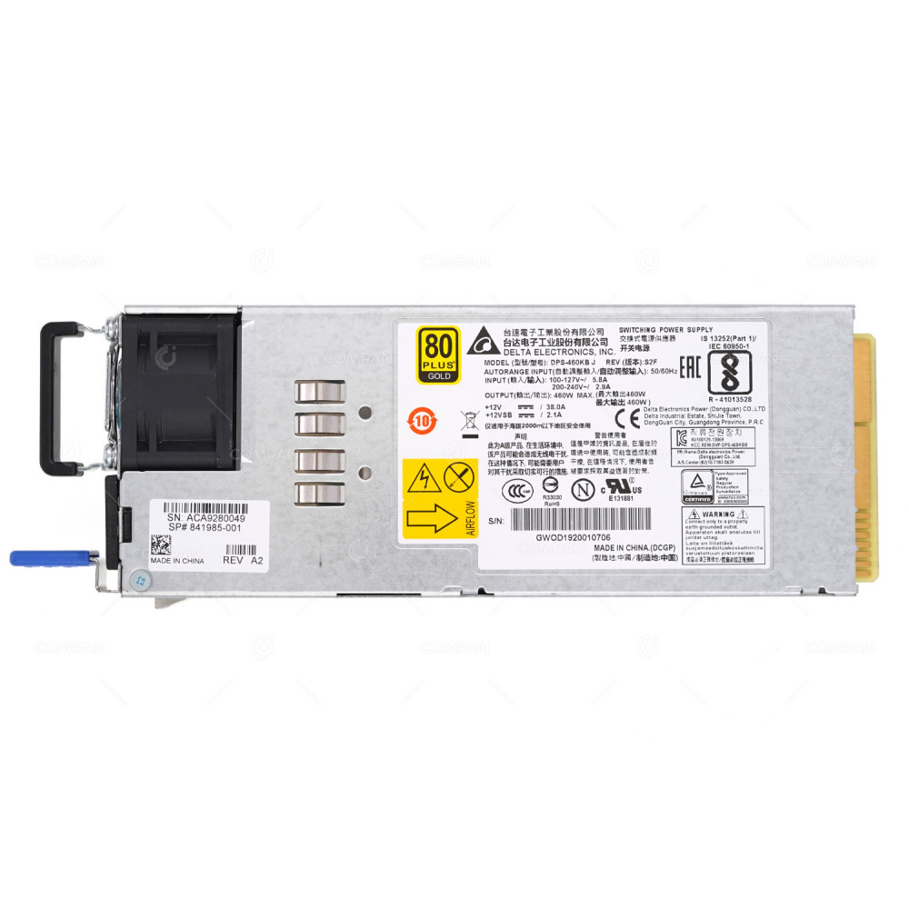 841985-001  HP POWER SUPPLY 460W 80 PLUS GOLD FOR INFINIBAND SB7700