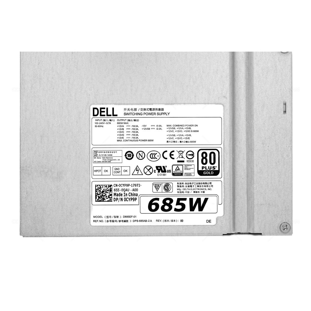 CYP9P1  DELL 685W POWER SUPPLY 80 PLUS GOLD FOR PRECISION 5810