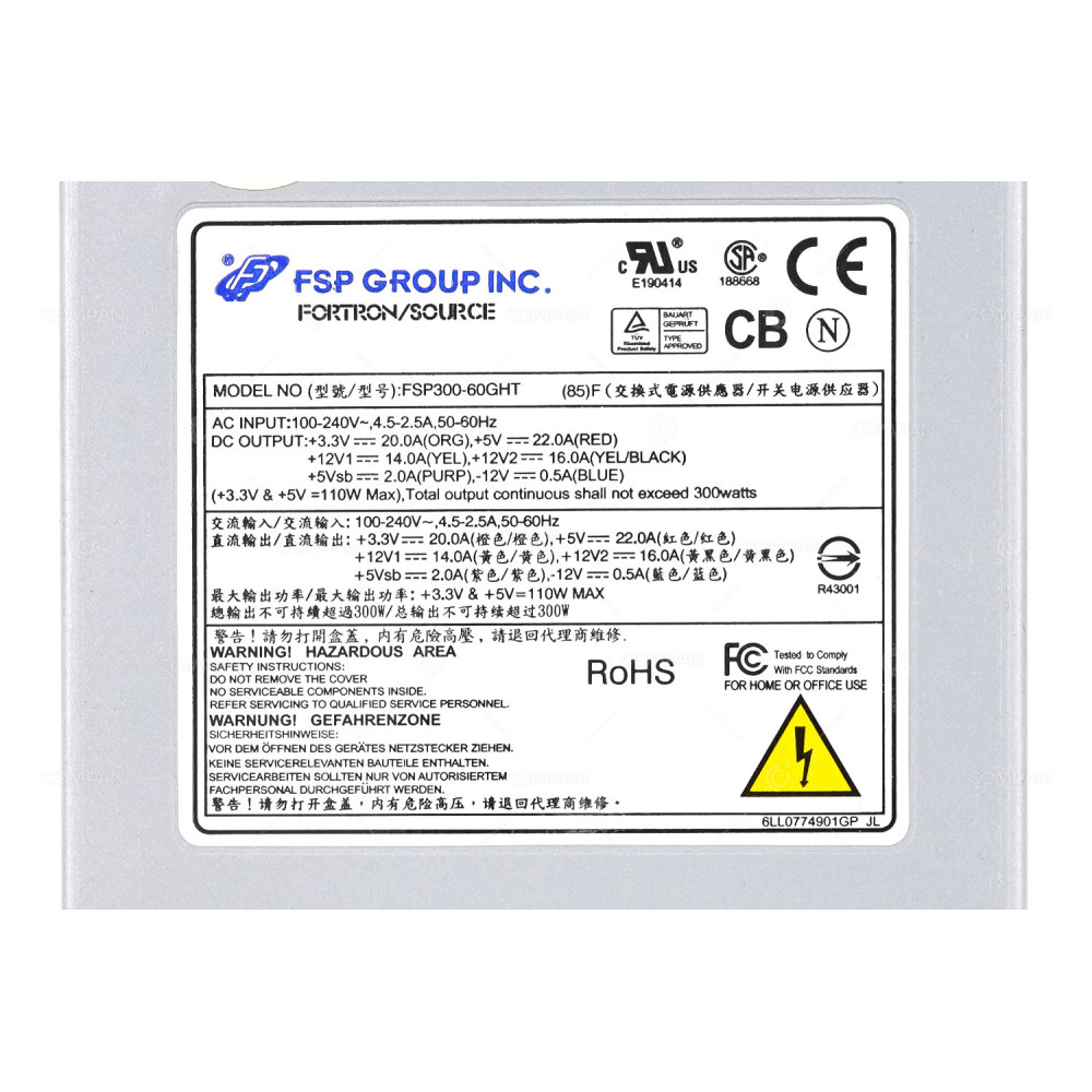 FSP300-60GHT  FSP GROUP POWER SUPPLY 300W FOR FAST-LTA