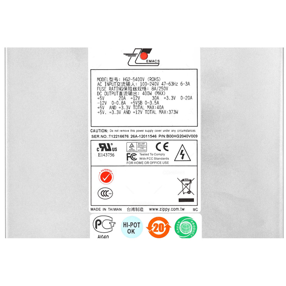 B00HG2040V009  EMACS POWER SUPPLY 400W 240V FOR INDUSTRIAL WORKSTATIONS