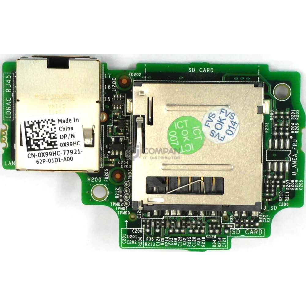 X99HC DELL IDRAC 8 ENTERPRISE SD READER FOR PE R230/R330/R430/R530/T330/T430