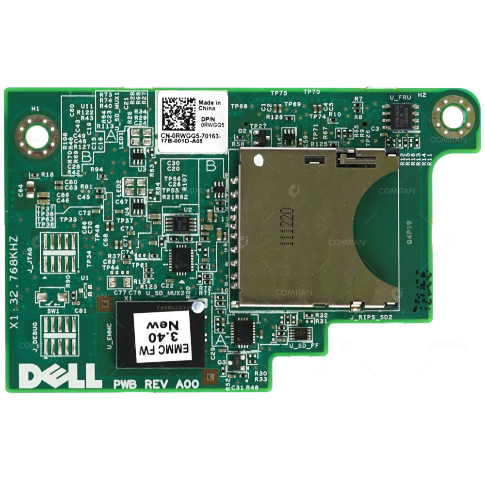RWGG5 DELL INTERNAL DUAL SD READER MODULE RIPS RISER CARD FOR POWEREDGE M520 M620 G12 0RWGG5