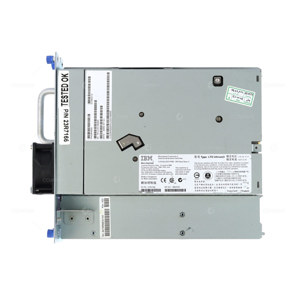 23R4693 IBM LTO3 400 800GB FH SCSI INTERNAL TAPE DRIVE FOR TL2000 TL4000
