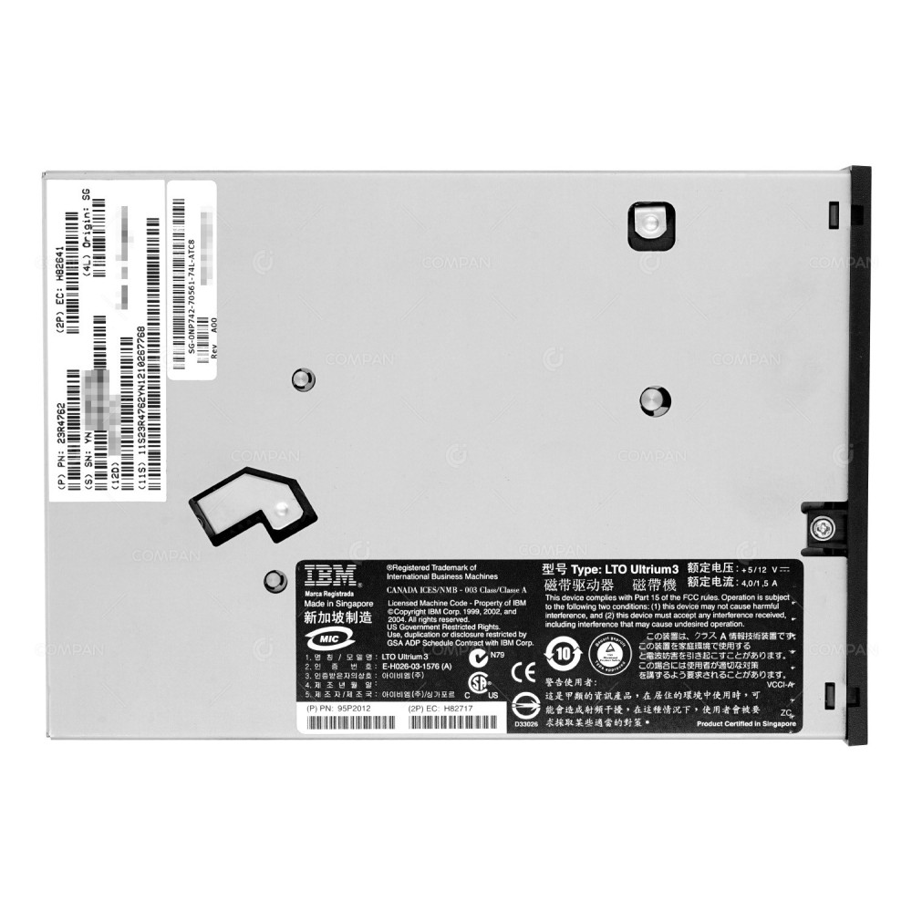 23R4762 IBM LTO3 400GB 800GB ULTRIUM SCSI INTERNAL TAPE DRIVE