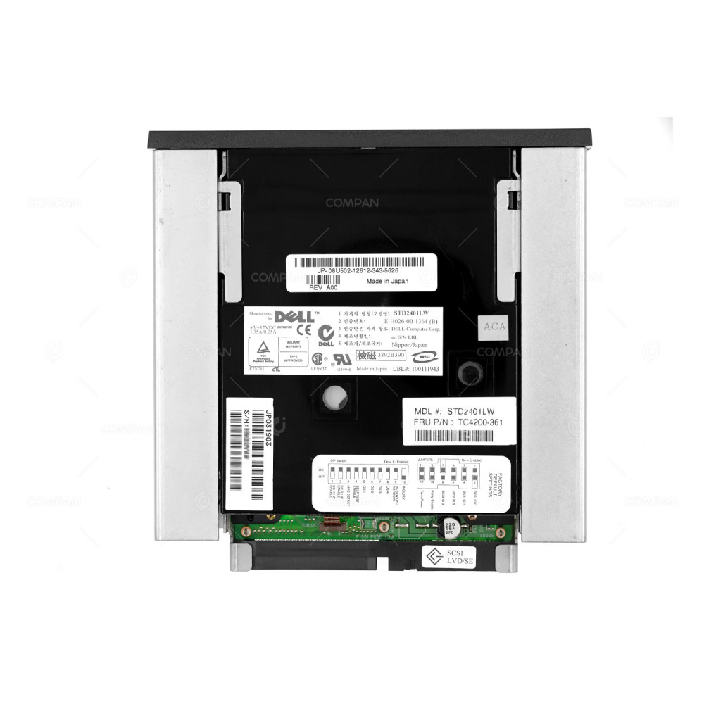 8U502 DELL TAPE DRIVE 20GB 40GB DDS4 SCSI LVD-SE INTERNAL DAT