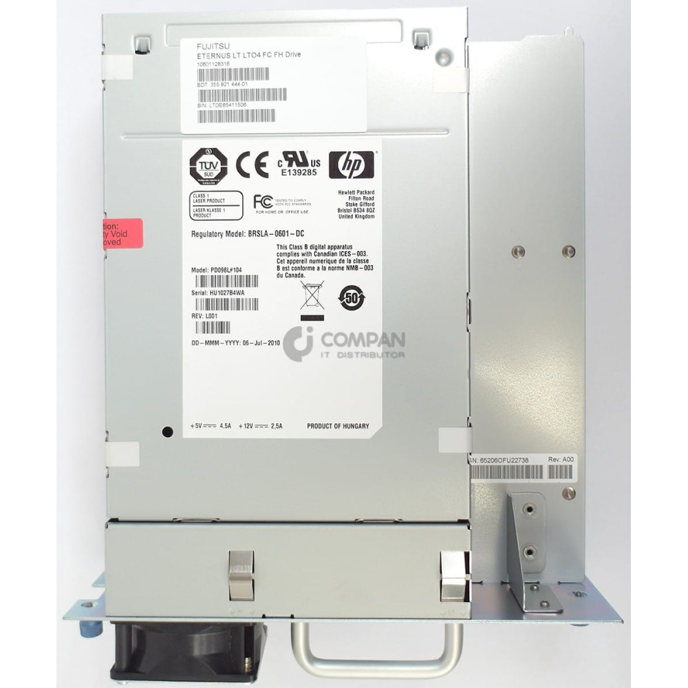 10601128316 FUJITSU LTO4 4GB FC 800 1.6TB TAPE DRIVE MODULE TL40