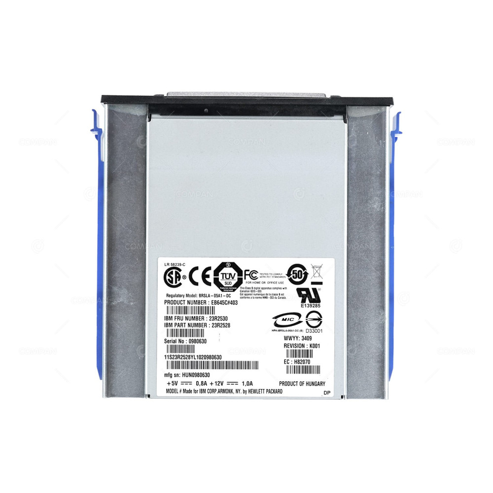 23R2530 IBM DAT72 DDS 36-72GB INTERNAL SAS TAPE DRIVE 23R2528, BRSLA-05A1-DC, 58239-C