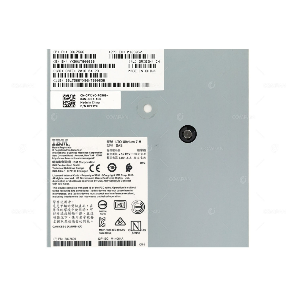 PYJYC DELL LTO ULTRIUM 7-H SAS INTERNAL TAPE DRIVE