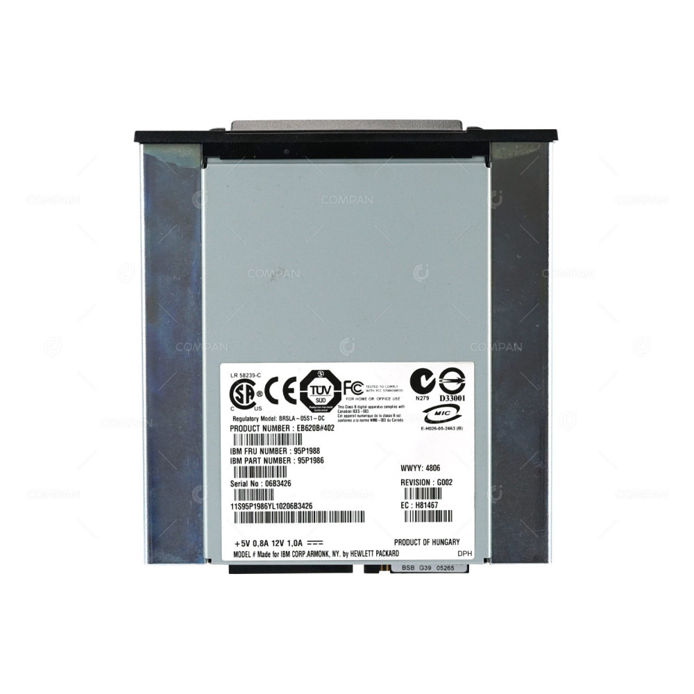 95P1988 IBM DAT72 36/72GB SCSI INTERNAL TAPE DRIVE