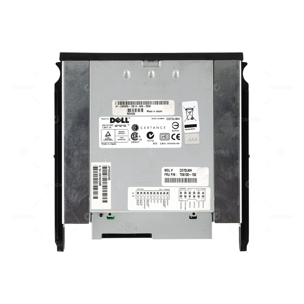 R3999 DELL DAT72 36/72GB DDS SCSI INTERNAL TAPE DRIVE