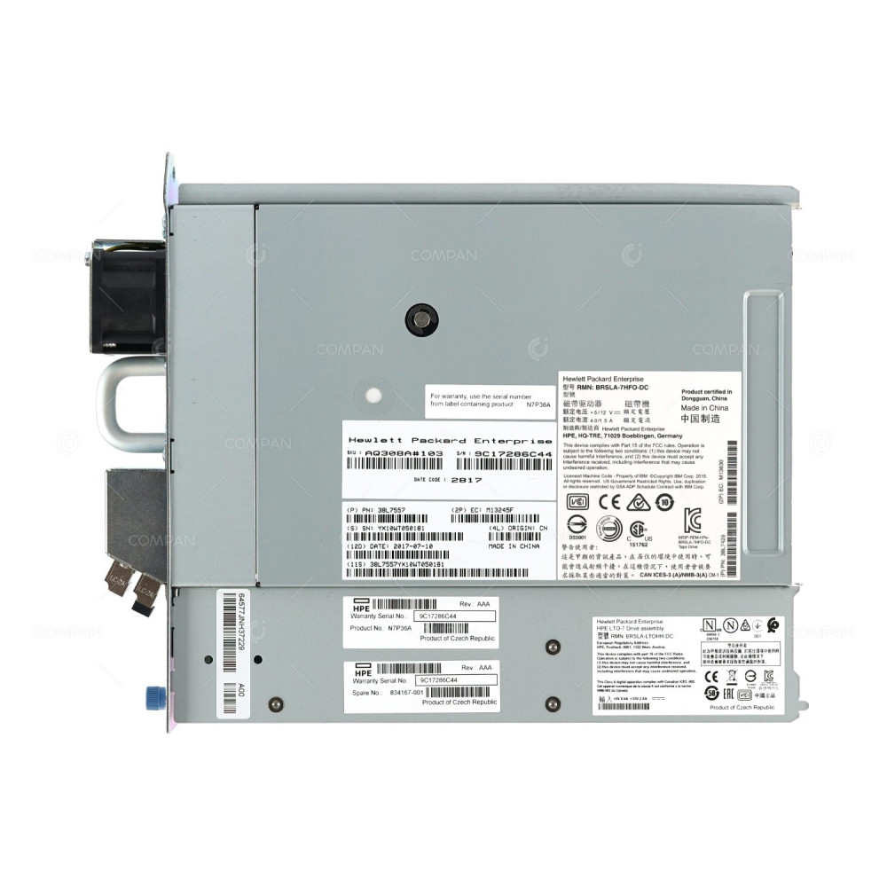 834167-001 HPE LTO-7 ULTRIUM INTERNAL TAPE LIBRARY DRIVE FOR MSL 2024 4048 8096