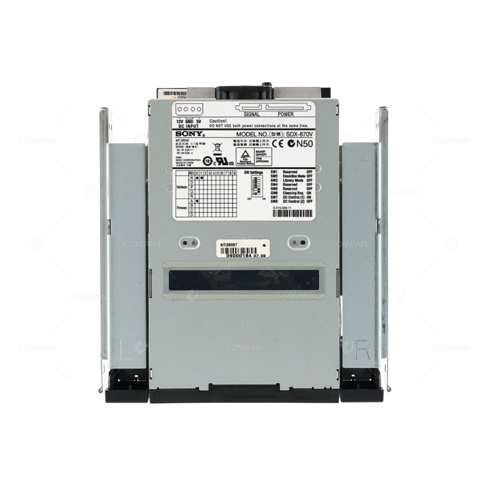 SDX-870V SONY STORSTATION SDX-870V INTERNAL AIT-3EX 150GB NATIVE 390GB COMPRESSED SATA ADVANCED INTELLIGENT HALF HEIGHT TAPE DRIVE -