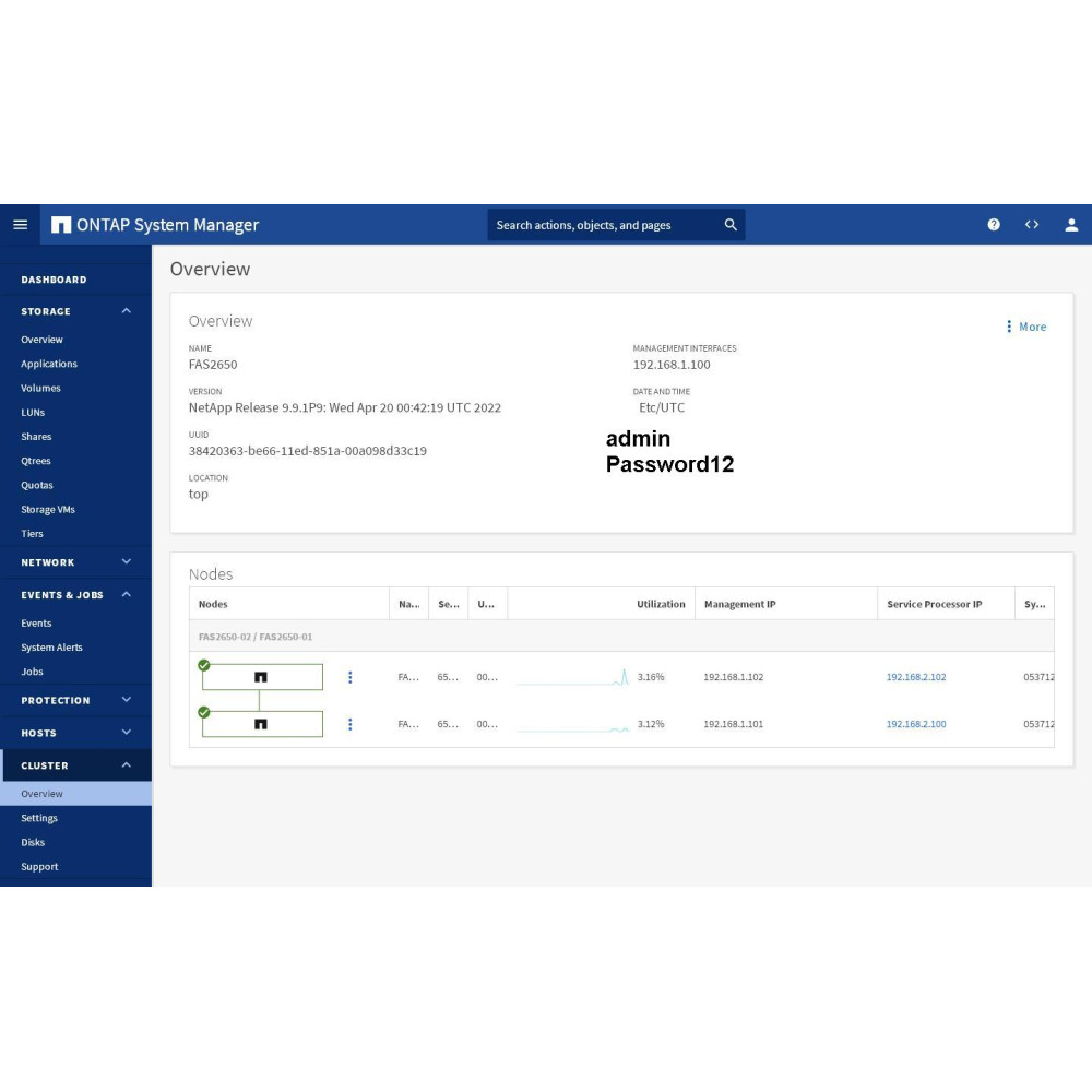 NetApp FAS2650 Controller + 3x NetApp DS224C Storage SAS X343A-R6 X341A