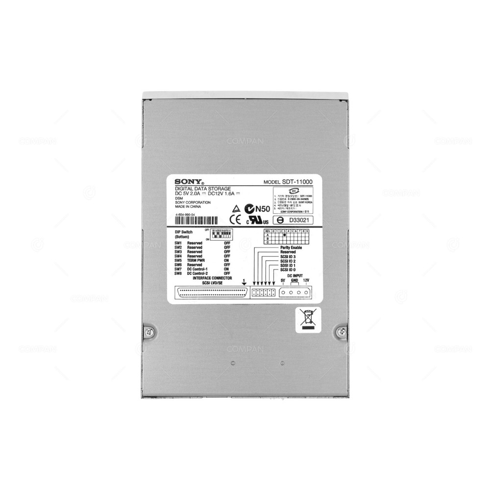 SDT-11000  SONY SDT-11000-BM 40GB DDS-4 SCSI LVD INTERNAL TAPE DRIVE
