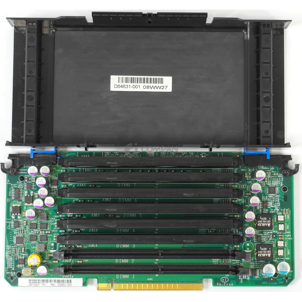 D52657-303 FUJITSU 8-SLOT MEMORY RISER BOARD FOR FUJITSU PRIMERGY RX600 S4