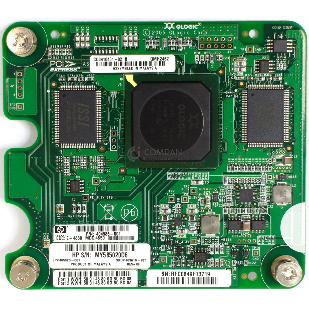 405920-001 HP BLC QMH2462 FC HBA MEZANINE CARD